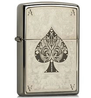 Zippo Black Spade Ace Windproof Lighter (model: 28323) Tobacco