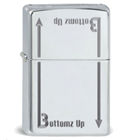 Zippo Bottomz Up Logo Lighter (model: 24383) Tobacco