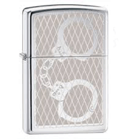 Zippo Classic High Polish Chrome Handcuffs Bling Windproof Pocket Lighter (model: 28287) Tobacco