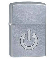 Zippo Classic Power Button Windproof Pocket Lighter (model: 28329) Tobacco