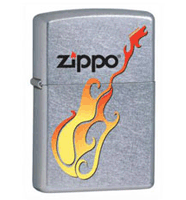 Zippo Guitar Street Chrome Lighter Tobacco