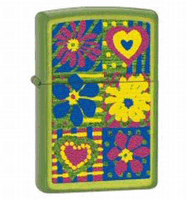 Zippo Hearts and Flowers Lurid Lighter (model: 28057) Tobacco