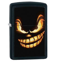 Zippo Jackolantern Pocket Lighter Black Matte (model: 28439) Tobacco