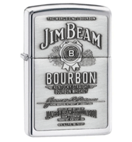 Zippo Jim Beam Chrome Lighter (model: 250JB) Tobacco