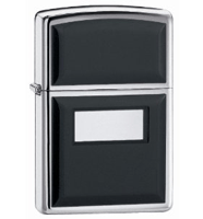 Zippo Lighter Ultralite Emblem High Polish Chrome Tobacco