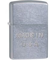 Zippo Made in USA Embossed Pocket Lighter Street Chrome (model: 28491) Tobacco