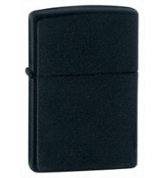 Zippo Plain Black Lighter  Tobacco