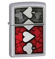 Zippo Satin Chrome Lighter (model: 24850) Tobacco