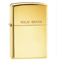 Zippo Solid Brass Engraved (model: 254) Tobacco